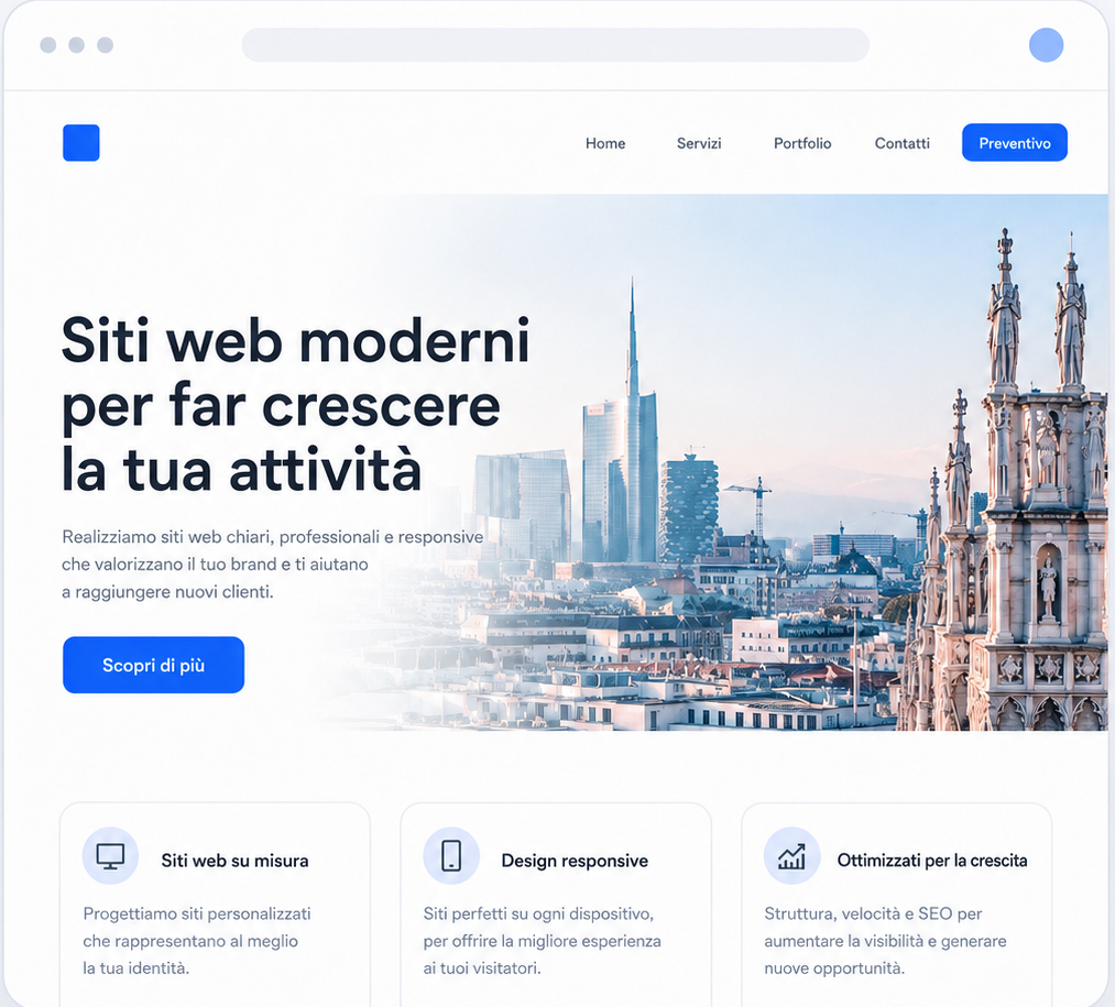 Siti vetrina moderni